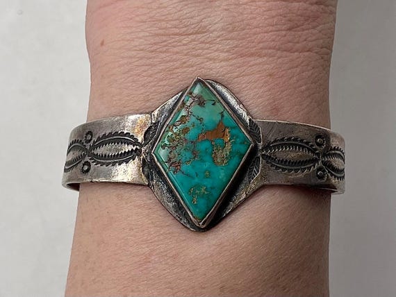 Dynamic Vintage Native American Navajo Carico Lake Turquoise Sterling Silver Massive Ring Dynamic Vintage Native American Navajo Carico Lake Turquoise Sterling Silver Massive Ring