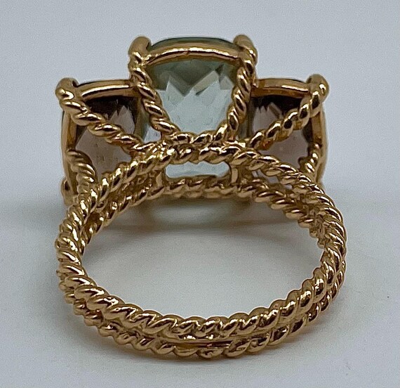 Large 14 Karat Gold Ring With Rectangular Shaped … - image 8