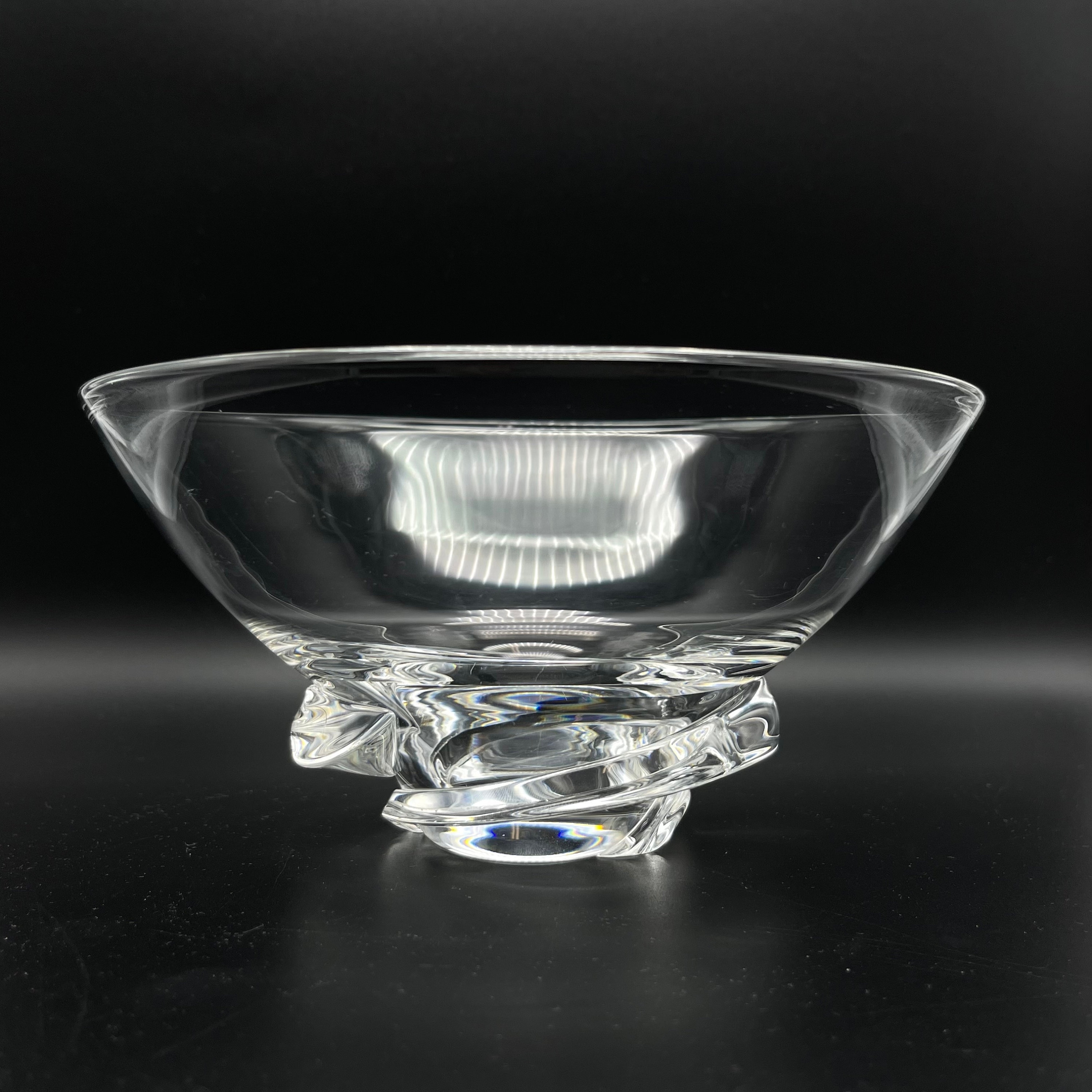 Vintage 1950s Steuben Crystal Bowl / Swirl Crystal Bowl / Original