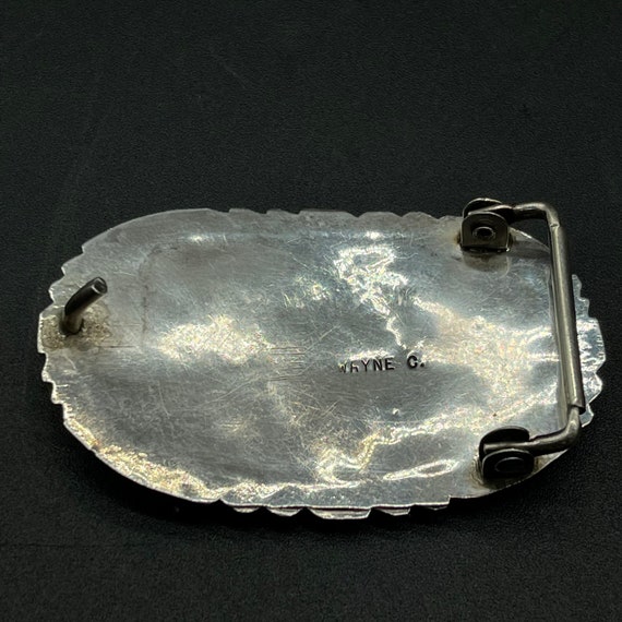 Signed Zuni Native American / Sterling Silver Tur… - image 8