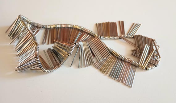 Collier Vintage Anton Michelsen Arc-en-ciel Danemark - Argent Sterling, Années 1935-1950