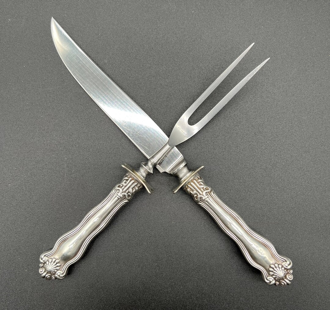 Sterling Silver Meat Carving Kit / Vintage Meat Carving Kit / Etsy