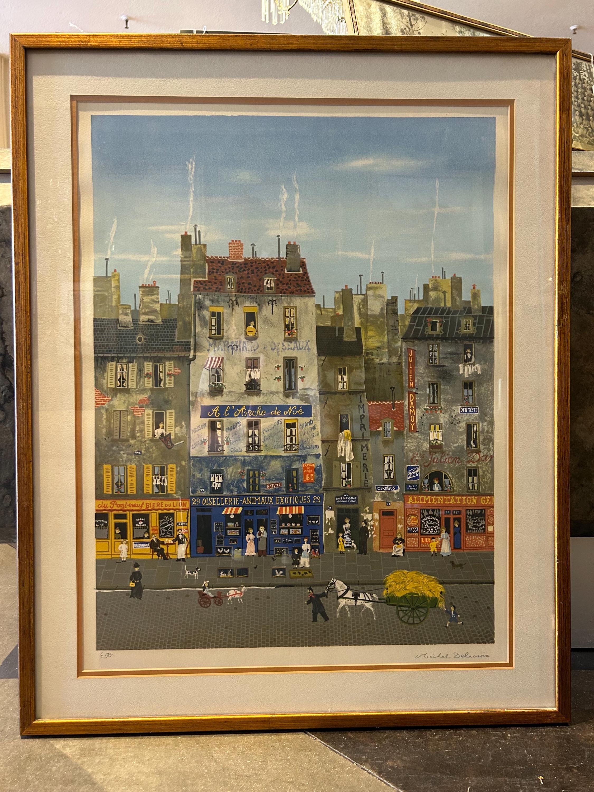 Lithograph by Michel Delacroix / DN AS / Theshopsinuptown - Etsy