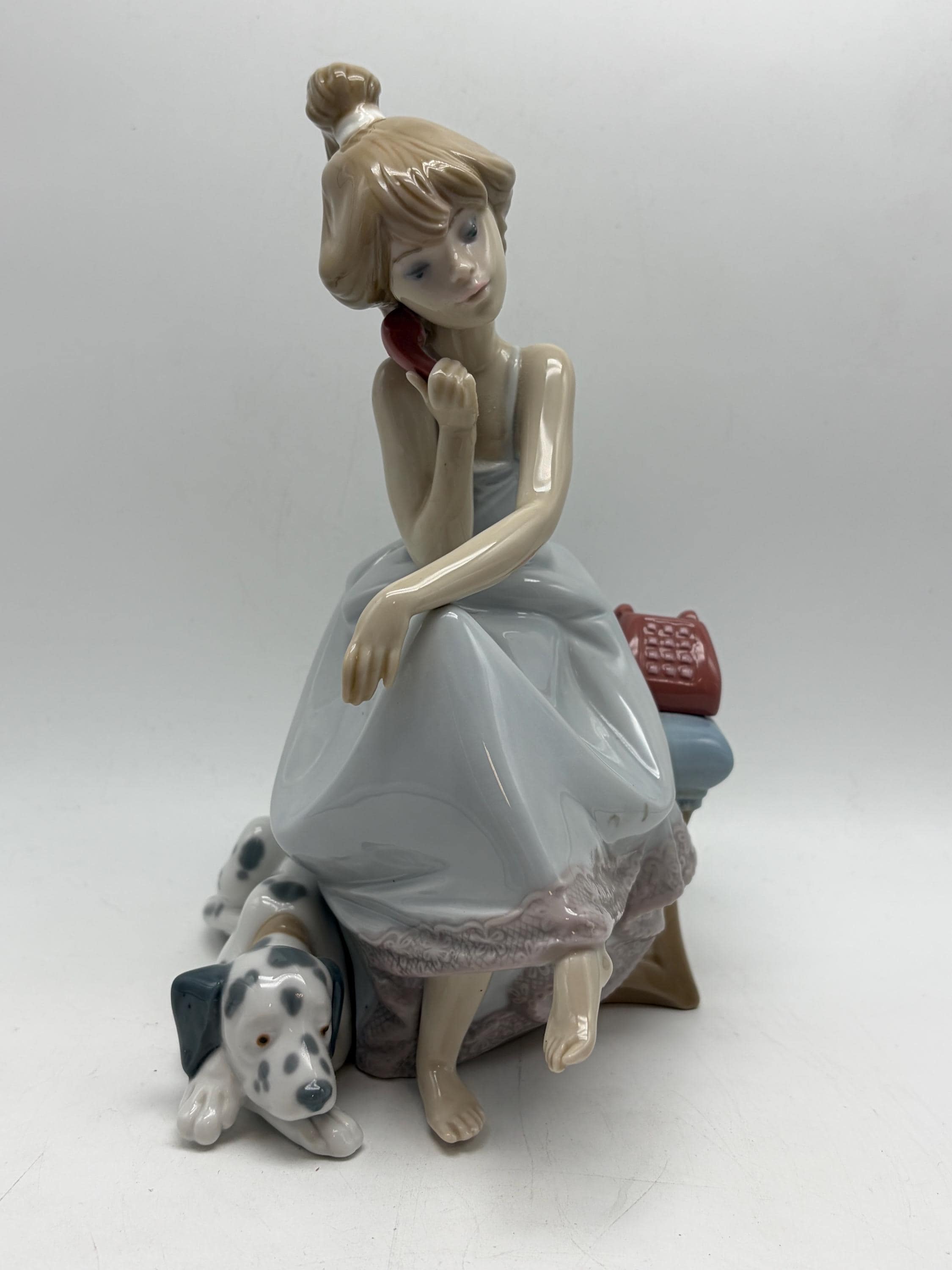 Lladro Girl on Phone - Etsy