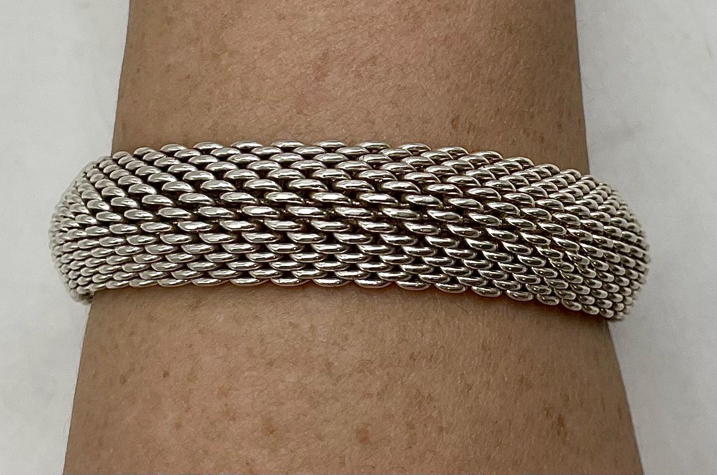 Vintage Tiffany Jewelry Tiffany Sterling Silver Mesh Bracelet
