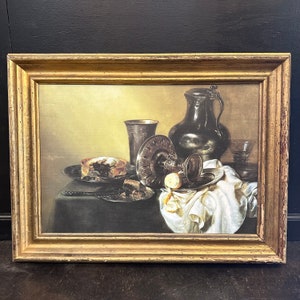 Framed Willem Claesz Heda Still Life Print / Still Life with Meat Pie Framed Print / TheShopsInUptown #DN