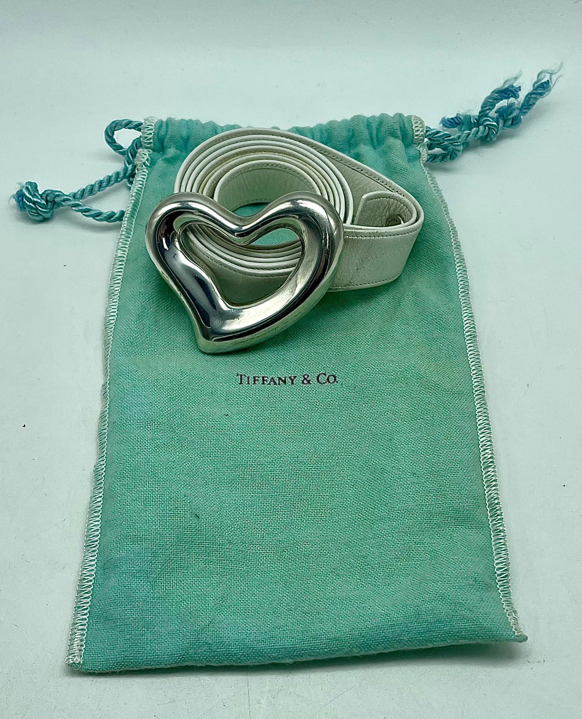 Elsa Peretti Tiffany & Co. Sterling Silver Open Heart Belt 