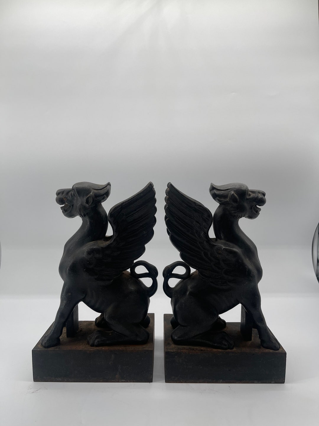 Vintage Cast Iron Gargoyles/griffins / DNKF Etsy