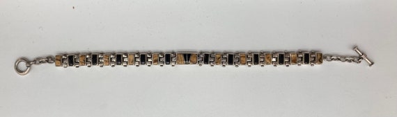 Hopi Handmade Sterling Silver Link / Panel Bracel… - image 6