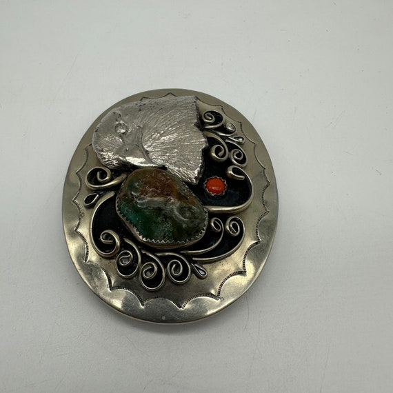 Native American Nickel Silver Eagle Turquoise and… - image 6