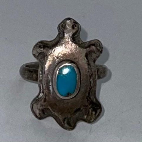 Turtle Ring / Native American Handmade Sterling S… - image 10