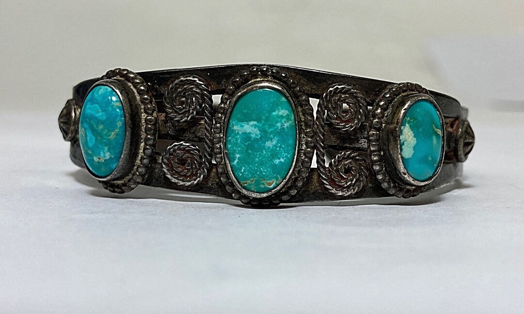 Coin Silver Fred Harvey Era Navajo Bracelet