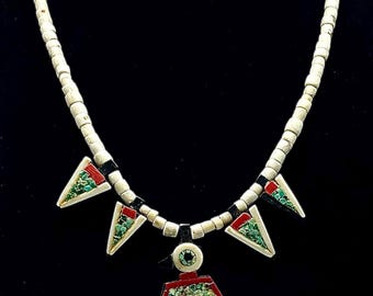 Thunderbird Necklace Santo Domingo Pueblo 1930s 18