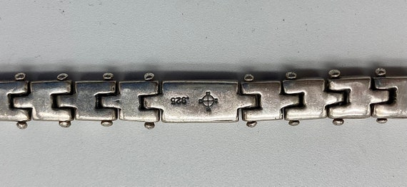 Hopi Handmade Sterling Silver Link / Panel Bracel… - image 8