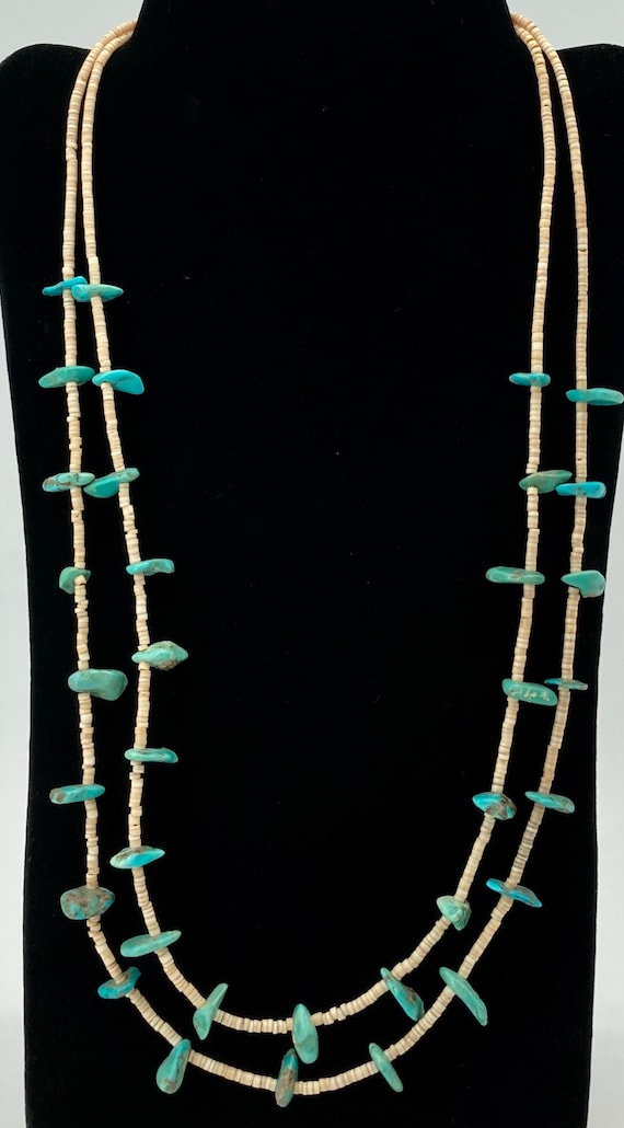Native American Stunning Santo Domingo Turquoise Coral Gaspeite Shell Birds Necklace Native American Stunning Santo Domingo Turquoise Coral Gaspeite Shell Birds Necklace