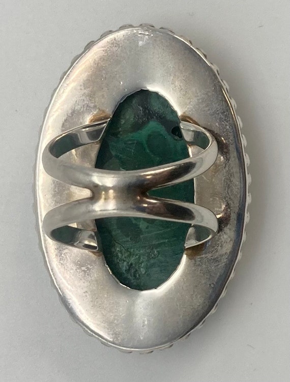 Huge Sterling Silver Ring With Large Gorgeous Ova… - image 9