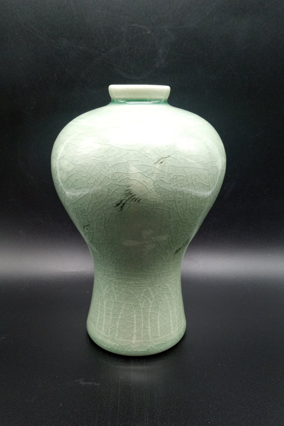 Korean Celadon Vase/celadon Vase With Storks/ Etsy