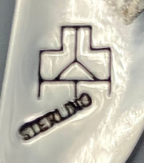 Artist Signed Hopi Handmade Sterling Silver Overl… - image 8