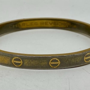 Love Bracelet / Charles Revson Inc. Aldo Cipullo Gold Electroplate Love Bracelet / As Is (See Description) #ST25 TheShopsInUptown