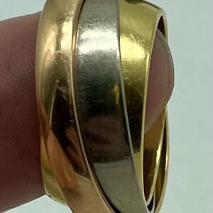 Cartier Tri-Colored 18 Karat Gold Trinity Ring With Yellow, White And Rose Gold Bands / Ring Size 6 1/2 #ST01 TheShopsInUptown Bild 6