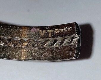 NAVAJO Velma Trujillo COPPERバングル VINTAGE Vintage Navajo Velma Trujillo Stamped Copper 6