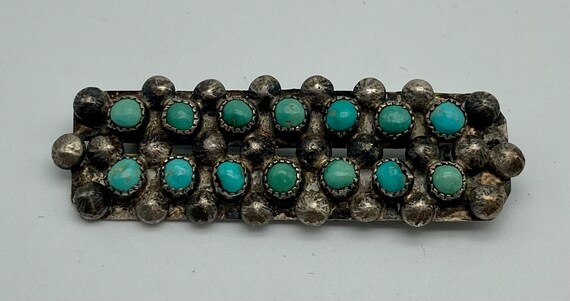 Interlocking Handmade Vintage Native American Navajo Cerrillos Turquoise Sterling Silver Ring Interlocking Handmade Vintage Native American Navajo Cerrillos Turquoise Sterling Silver Ring