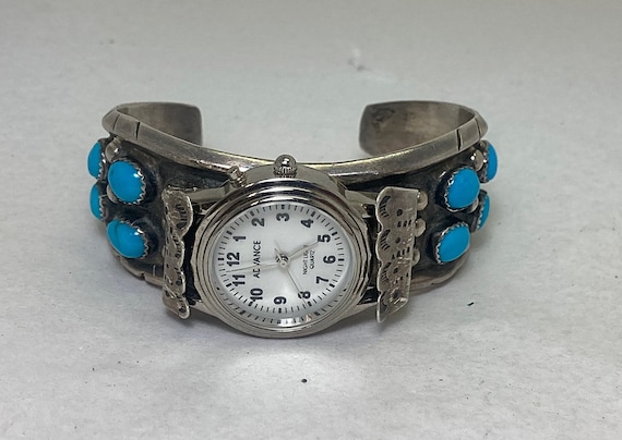 Artist Signed Native American Handmade Sterling Silver Cuff Style