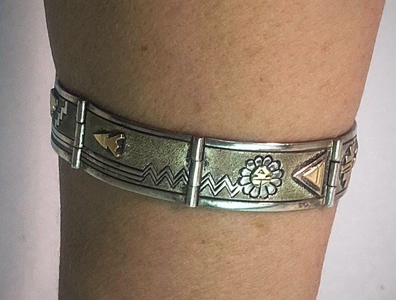 Hyson Craig Signed Native American Handmade Sterling Silver Panel 