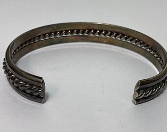 Vintage Navajo Velma Trujillo Stamped Copper 6