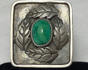 Native American Handmade Sterling Silver And Turquoise Ring / Ring Size 6 #DN TheShopsInUptown BSR