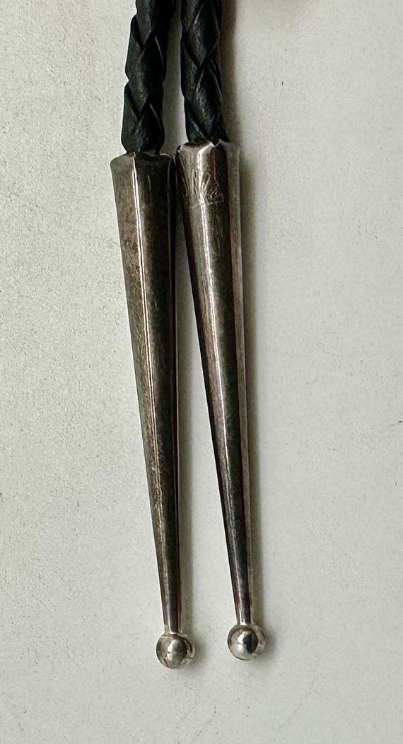 L & V Harker Signed Zuni Handmade Leather And Ste… - image 10