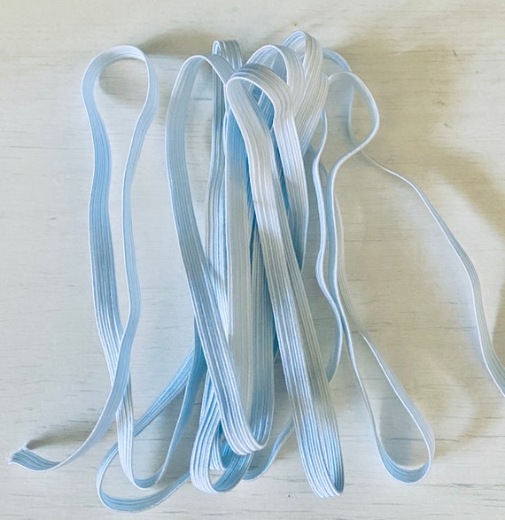 1/4 Inch White Elastic Braided Elastic for Sewing Face Masks Flat Elastic  USA Seller Sewing Crafts 