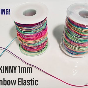 100m Rainbow Colourful Elastic Cord 1mm Thread Stretch String