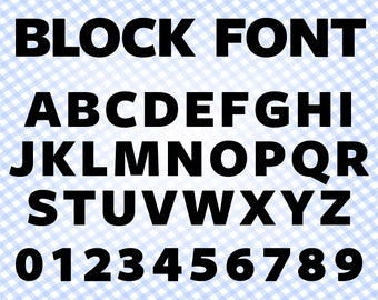 Download Block Font Svg Etsy