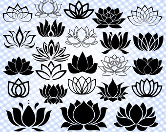 Free Free 254 Lotus Flower Outline Svg SVG PNG EPS DXF File