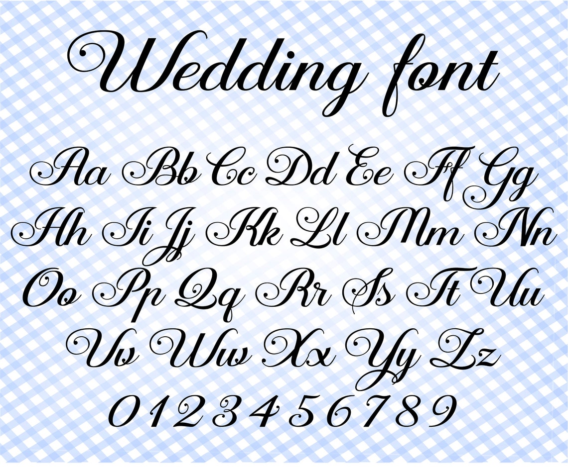 Wedding font svg Cursive font svg Calligraphy font svg Cursive | Etsy