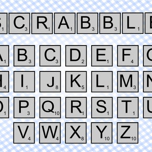 Scrabble font svg Scrabble font svg files for Cricut &amp; | Etsy