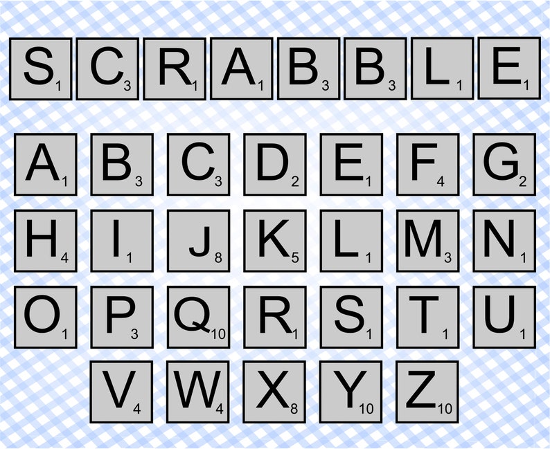 Scrabble font svg Scrabble font svg files for Cricut & | Etsy