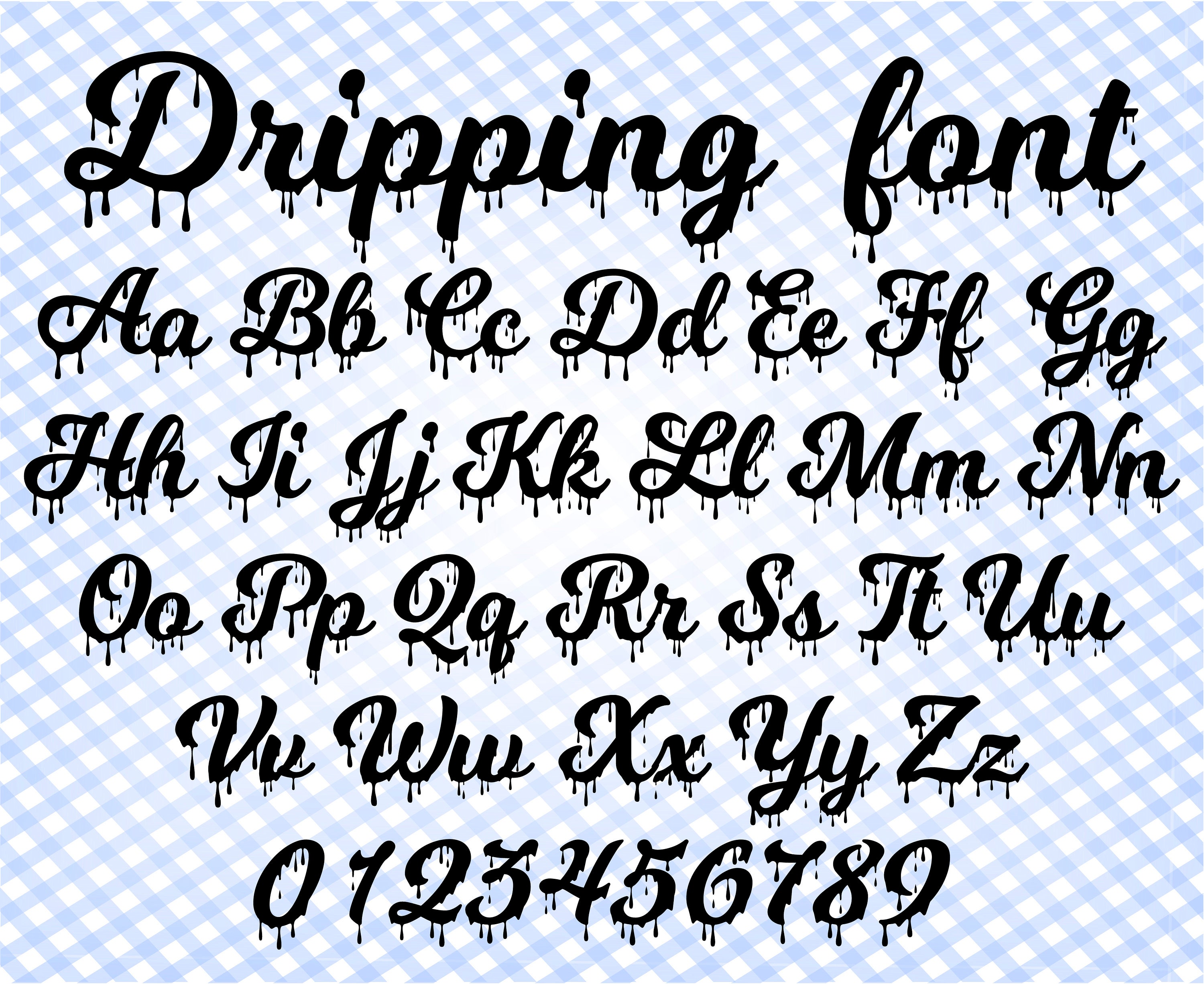 Drip font Blood font Blood drip font Halloween font Dripping Etsy
