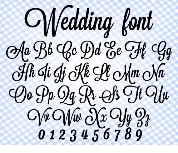 Wedding Font Svg Cursive Font Svg Cricut Font Font Writing | Etsy UK