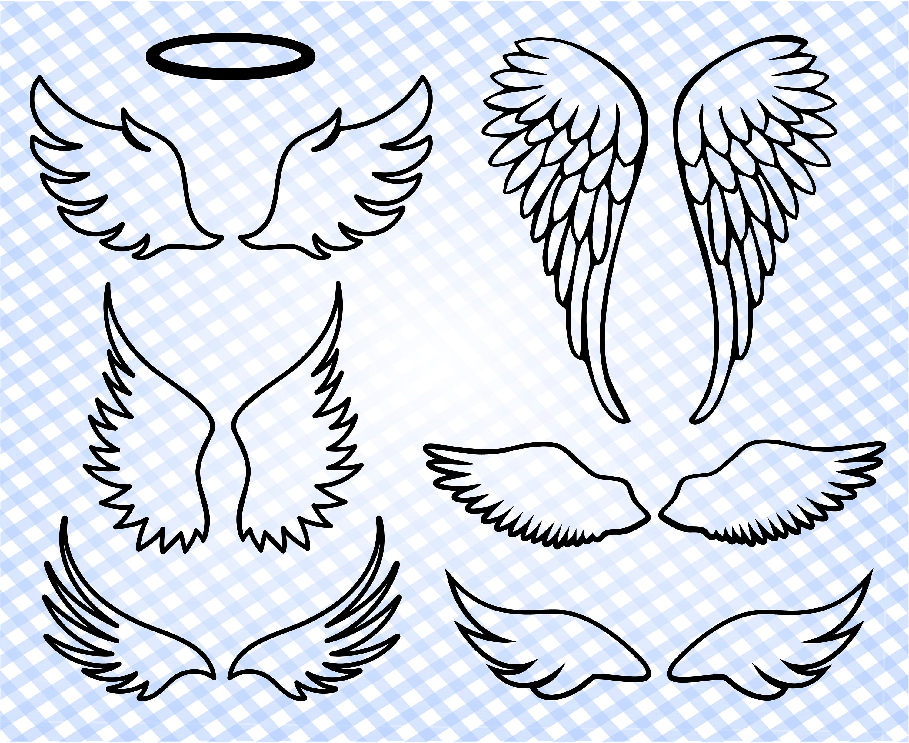 Download Angel Wings Cricut Halo Svg Files