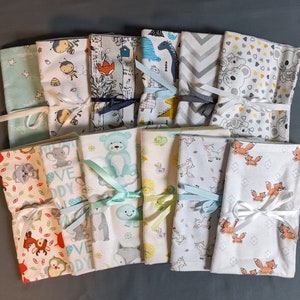 Flannel burp cloth (11 inches wide - 17 inches long)