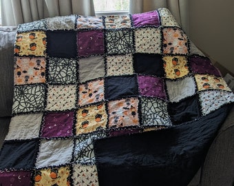 Halloween Themed Rag Quilt lap sized