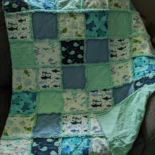 Ocean Baby Rag Quilt