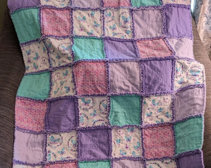 Butterfly Baby Rag Quilt - Etsy