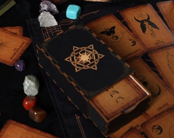 Tarot Wooden Box.Card Box.