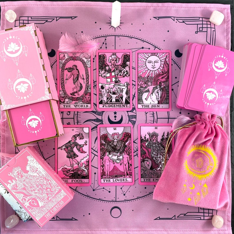 Pink Tarot Cloth for Spread image 7