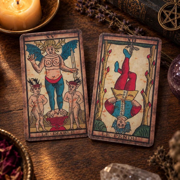 Tarot de Marseilles Deck, 78 Cards,  Guidebook (Gift Set)