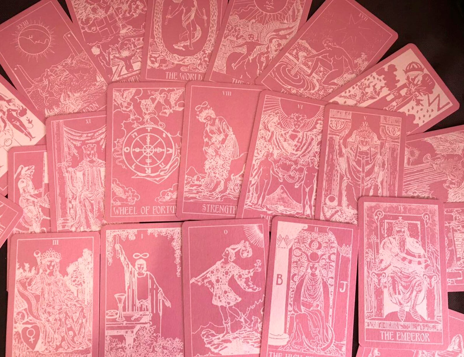 Tarot Cards Deck The Rider Waite Pink Vintage Professional Etsy