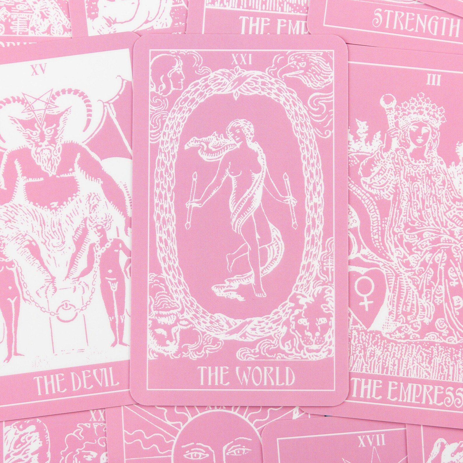 Tarot Deck Cards Plastic The Rider Waite Pink Tarot Etsy